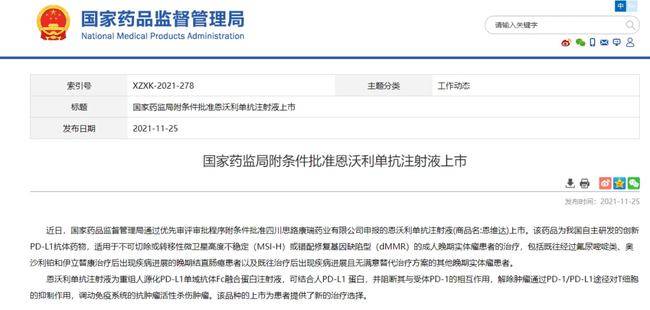 1638243853619664.jpg 第6个国产PD-L1恩沃利单抗上市,皮下注射成亮点!