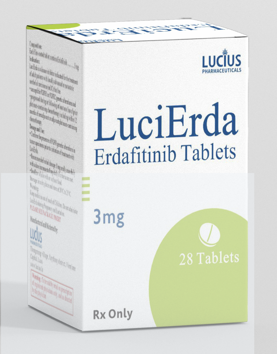卢修斯lucius厄达替尼3mg(lucierda)Erdafitinib适应症和用法用量